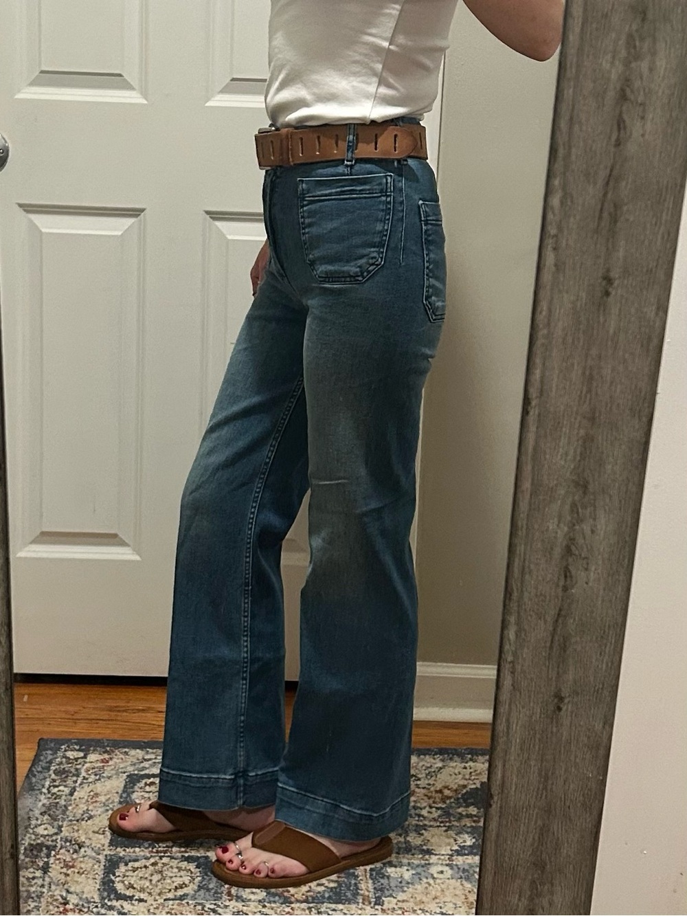 NWT Maeve Anthropologie The Colette High Rise Wide Legs Stretch Jeans Size 23T - Picture 2 of 15